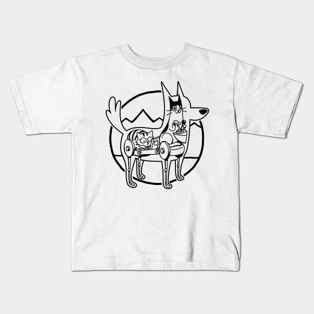 Canine Configuration Light Kids T-Shirt by spacecoyote